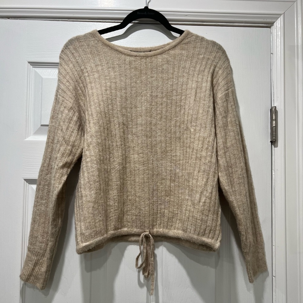 Black Tape Beige Ribbed Women's Sweater